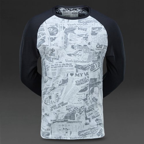 Vans Register Raglan T-Shirt Checkered Past / Black for Men